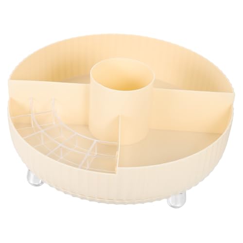 DRESSOOS 360° Drehbarer Make-up-pinselhalter Aufbewahrungsbox mit Mehreren Gittern für Kosmetika Eleganter Dekorativer Organizer für Das Home Office von DRESSOOS