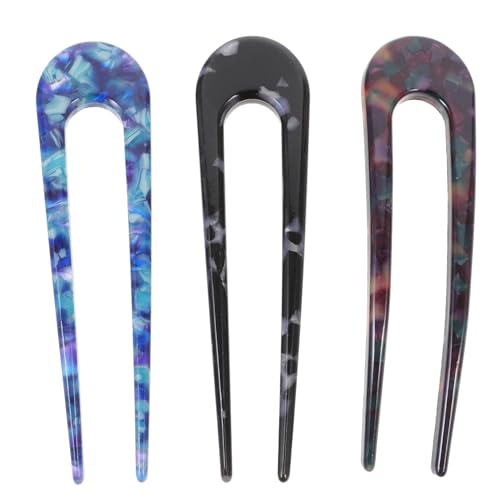 DRESSOOS 3 Stück U-förmige Französische Haargabeln Aus Acetat Haarstäbe Für Frauen Haar-accessoires Für Dutts DRESSOOS 3 Stück U-förmige Französische Haargabeln Aus Acetat Haarstäbe Für Frauen Haar-accessoires Für Dutts von DRESSOOS