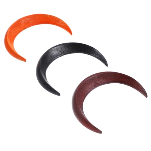 DRESSOOS 3St Mond Haargabel Haarspange Haarprodukte Haarstäbchen für das Haar Haarwachsstift für Frauen hair styling haar spangen frauen kopfschmuck Haarstyling-Tool für Frauen Holz von DRESSOOS