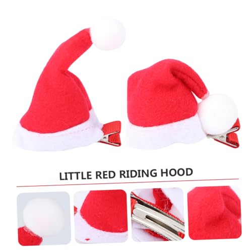 DRESSOOS 3St Weihnachtskopfclip Weihnachtshaarschmuck Haarspangen für Weihnachtsmützen kinder haarspangen haarspange kinder weihnachtsdeko Haarklammer Hut Haarspangen dekorative Haarspangen von DRESSOOS