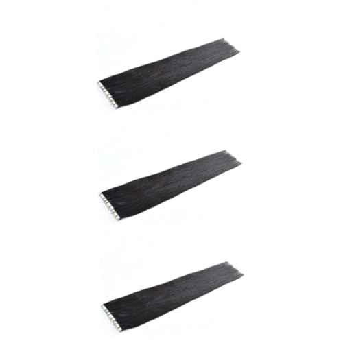 DRESSOOS 3St echte haarverlängerungen Haargummis für Frauen Mikrofaser-Haartuch nahtlose Haargummis Haar Stirnband volumni volummie Haarklemmen Haarband schwarze Haarverlängerungen Black von DRESSOOS