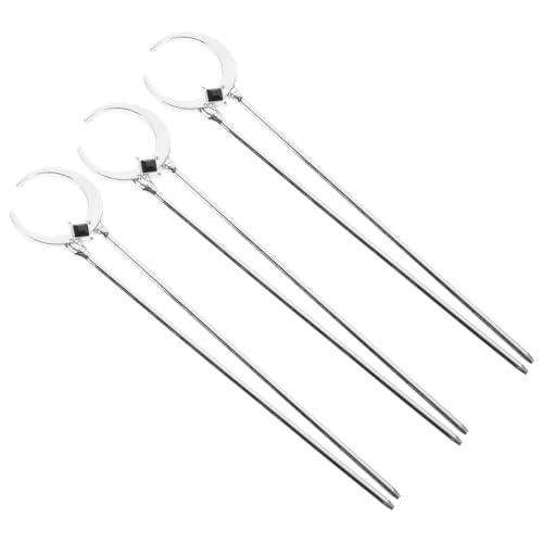DRESSOOS 3stücke Haarstäbchen Aus Metall Mit Mond-dekoration Lange Haarnadel Für Frauen Und Mädchen Vintage-haarstab Für Styling Und Accessoires von DRESSOOS