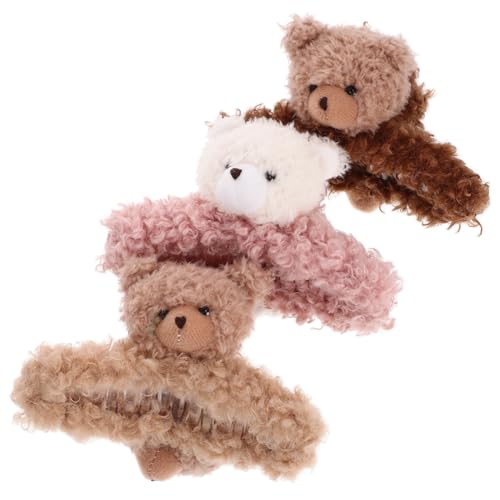 DRESSOOS 3stücke Teiliges Cartoon Bär Haarklammern Für Frauen Große Haarklammern Einzigartiges Haarzubehör Für Dickes Und Langes Haar Für Partys Und Alltag von DRESSOOS