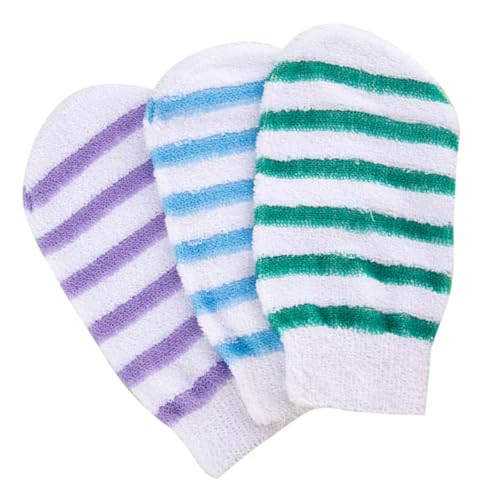 DRESSOOS 3st Handschuh Badetuch Tiefenpeelinghandschuh Peeling-handschuh Für Das Körperpeeling Koreanischer Peelinghandschuh Handschuhe Doppelseitig Mann Baumwolle Reinigungsmittel von DRESSOOS