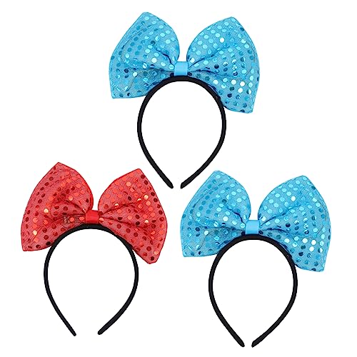 DRESSOOS Modisches Stirnband Mit Schleife Dehnbar Weihnachts-haar-accessoire Für Frauen Weihnachts-haar Zufällige Farbe von DRESSOOS