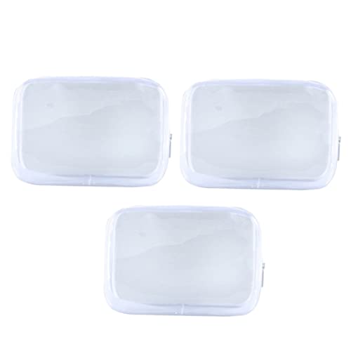 DRESSOOS 3stücke Transparente Kosmetiktasche Aus PVC Kompakte Reise-Aufbewahrungstasche Outdoor-kulturbeutel Make-up-Organizer Für Heimgebrauch Spart Raum Im Koffer von DRESSOOS