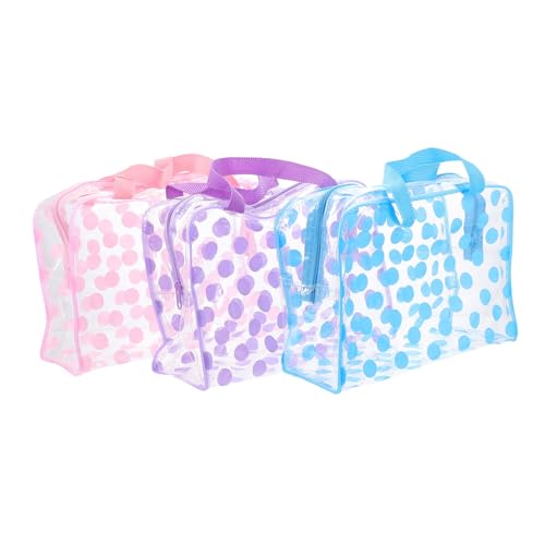 DRESSOOS 3stücke Transparente wasserdichte Kosmetiktaschen Multifunktionale Reise Und Toilettentaschen Für Damen Und Herren Für Kosmetik Und Reiseutensilien Robustes PVC-Material von DRESSOOS