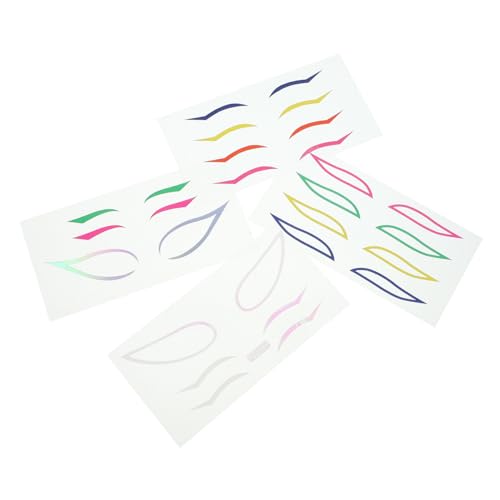 DRESSOOS 4sätze Farbige Wasserfeste Eyeliner-sticker Set Für Präzise Augen-make-up-styles Selbstklebend Einfach Anzuwenden Für Partys Und Nachtleben von DRESSOOS