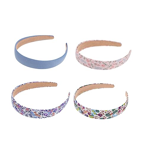 DRESSOOS 4 Stück Blumen Stirnband ritual Haarbänder beautiful cheheltan urlaub the weddi Make-up-Stirnband frauen stirnband breites Stirnband Mori-Abteilung Haarschmuck Südkorea Damen Stoff von DRESSOOS