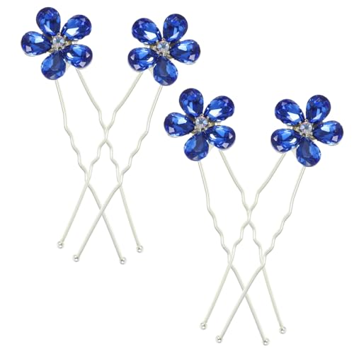 DRESSOOS U-förmige Haarnadel Blumen-haarnadel Braut-hochzeits-haarnadel-set Strass-haar-accessoires Für Frauen von DRESSOOS