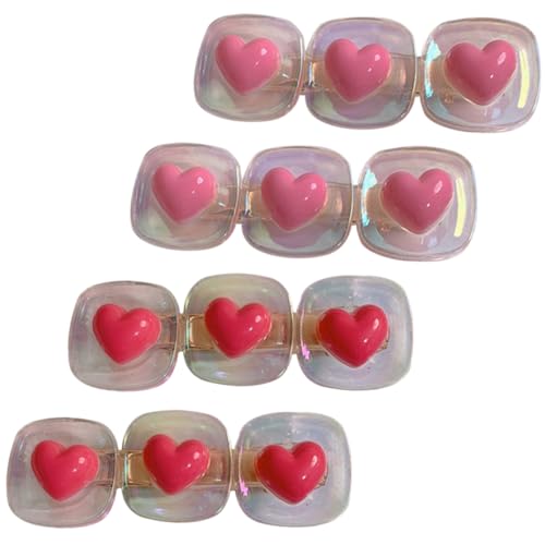 DRESSOOS 4stücke Herz Haarklammern Für Frauen Und Mädchen Und Rutschfeste Haarspangen Für Jeden Anlass Für Partys Hochzeiten Und Alltag Hochwertiges Design Und Einfache Anwendung von DRESSOOS