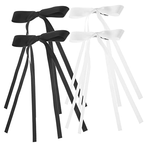 DRESSOOS 4stücke Haarspangen Mit Schleife Aus Spitze Für Damen Haarschmuck Clips Bogen Haaraccessoires Große Schleifen Haarnadeln Für Hochzeit Und Party von DRESSOOS