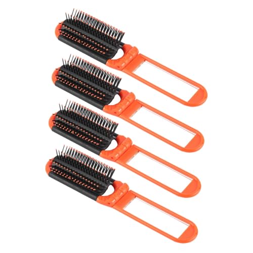 DRESSOOS 4stücke Faltbarer Reisekamm Mit Spiegel Haarbürste Und Friseur-haarkamm Tragbar Und Leicht Für Salon Und Alltag Massage-klappkamm Für Männer Und Frauen von DRESSOOS