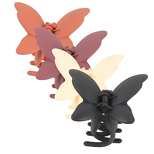 DRESSOOS 4stücke Schmetterlings-haarclips Schmetterlings-krallenclips Krallenclips Für Frauen Haarklaue-clips Haar-halter-clips Für Styling Praktische Haarspangen Für Täglichen von DRESSOOS
