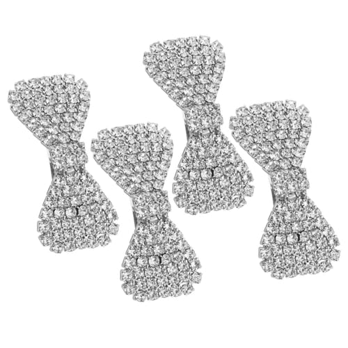 DRESSOOS 4stücke Teiliges Strass Haarklammern Kristall Haarspangen Für Braut Hochzeit Elegante Haarschmuck Für Damen Haaraccessoires Für Partys Geburtstage Glitzernde Haarschleifen von DRESSOOS