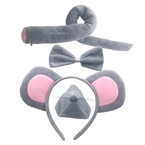 DRESSOOS Cosplay Set Tier Cosplay Set Halloween Mausohren Stirnband Ohren Haarreif Für Rollenspiele von DRESSOOS