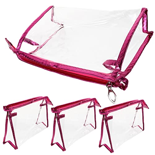 DRESSOOS 4stücke Transparente Reisetasche Für Damen Tragbare Kosmetiktasche Mit Reißverschluss Kleine Schminkbeutel Aus Hochwertigem Material Für Täglichen Gebrauch Und Reisen von DRESSOOS