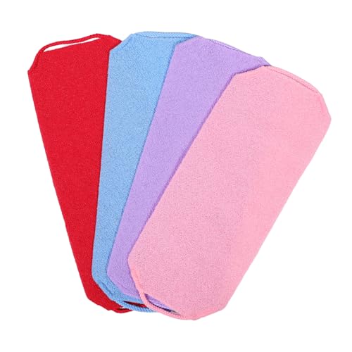 DRESSOOS 4-teiliger Peeling-waschlappen – Peeling-körperpeeling-handtuch Zum Waschen Rückens, Waschlappen Mit Zugschlaufe Für Empfindliche Und Haut, Dusche von DRESSOOS