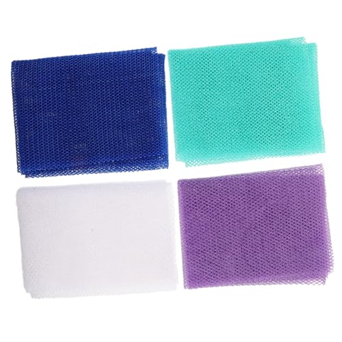 DRESSOOS 4-teiliges Peeling-badetuch: Hautbadetuch, Duschwaschlappen, Japanisches Körperwäschernetz, Afrikanisches Netz Für Frauen Und Männer, Kniegelenkreiben, Schäumen von DRESSOOS