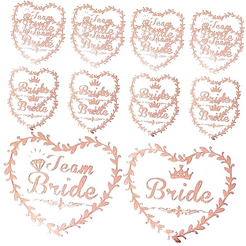 DRESSOOS 40stücke Hochzeit Tattoos Aufkleber Für Braut Und Brautjungfern Temporäre Körperdekorationen Für Hochzeitsfeiern Und Junggesellenabschiede Rosegoldene Designs Für von DRESSOOS