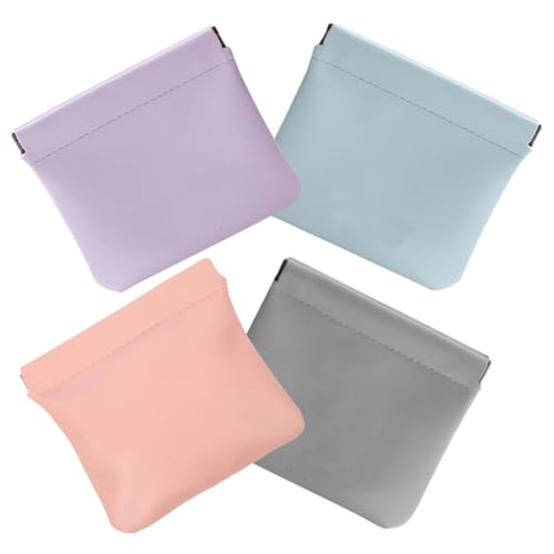 DRESSOOS 4stücke Kleine Kosmetiktasche Für Damen Tragbare Reisekosmetiktasche Mit Selbstschließendem Design Kompakt Und Leicht Für Make-up Lippenstift Und Kleine Gegenstände von DRESSOOS