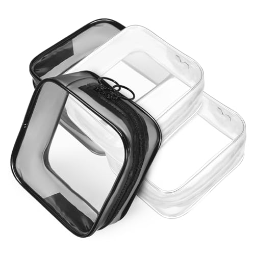 DRESSOOS Reise-Make-up-Taschen-Organizer 4 Reißverschlusstaschen Tragbare Kosmetiktaschen Für Frauen Runde Kanten Einfacher Zugriff von DRESSOOS