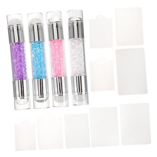 DRESSOOS 4sätze Nageldesign-stempel Mit Doppelkopf Für Maniküre Nail Art-siegel Und Diy-werkzeug Schaber Für Verschiedene Muster Und Effekte von DRESSOOS