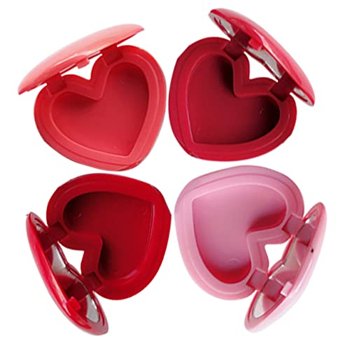 DRESSOOS 4stücke Leere Lippenstiftetuis Mit Spiegel Herzförmige Kosmetikbehälter Für DIY Eyeshadow Lippenstift Organizer Box von DRESSOOS