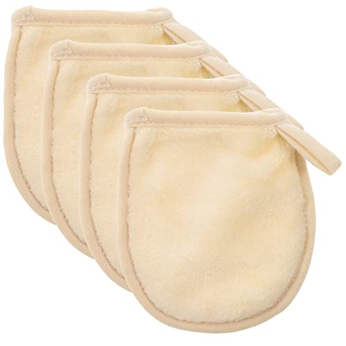 DRESSOOS 4stücke Reinigungshandschuhe Für Gesicht Make-up Entferner Schwamm Kosmetik Zubehör Puder Waschbar Wiederverwendbar Weiß Hautpflege Reinigungstuch Gesichtspflege von DRESSOOS
