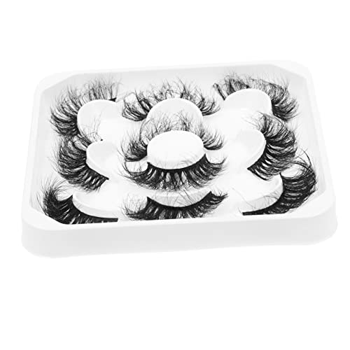 DRESSOOS 5 Paar Selbstklebende Falsche Wimpern Für Damen Flauschige Make up Wimpern Für Natürliche Looks Leicht Und Weich Für Anfänger Wiederverwendbar von DRESSOOS