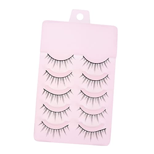 DRESSOOS 5 Paare Natürliche Falsche Wimpern für Damen Wiederverwendbare Eyelashes für Makeup für Partys und Alltag Einfach Anzuwenden Veganfreundlich Leicht und Attraktiv von DRESSOOS