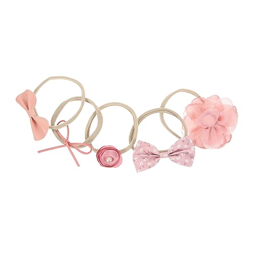 DRESSOOS 5 Elastisches Stirnband für Kleinkinder Baby Mädchen Schleifen Stirnbänder hair accessories for girls Kinder Haarschmuck Set Haargummis Haarband Schleifenstirnbänder für Babys von DRESSOOS