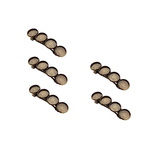 DRESSOOS Haarspangen-zubehör 5 Stück Kupfer-grundplatte Für Haarspangen Mit 12 Mm Durchmesser Für Mädchen Sicher Für Besondere Anlässe von DRESSOOS