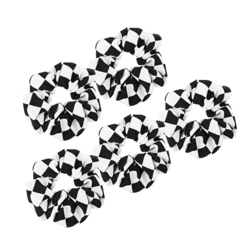DRESSOOS 5stücke Chiffon Haargummis Kariert Elastische Haargummis Für Damen Vielseitig Einsatzbar Als Armband Oder Halskette Für Alltag Partys Und Hochzeiten von DRESSOOS