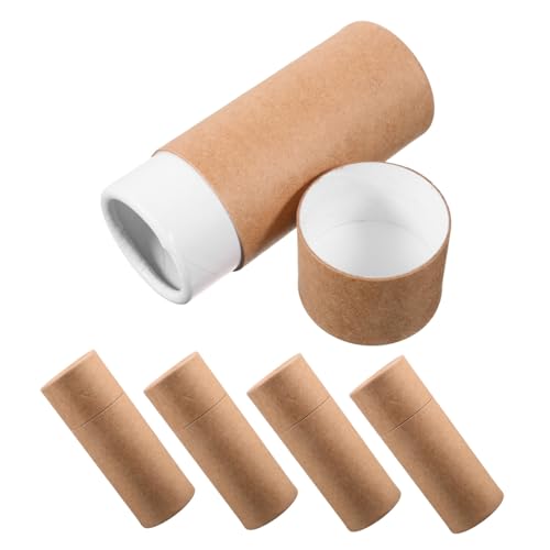DRESSOOS 5 Stück Pappzylinderrohre Ätherische Öle Pappzylinderbehälter Pappzylinder Kraftpapierrohre Geschenke Bastelpapierboxen Teeverpackungsbehälter Kaffee von DRESSOOS