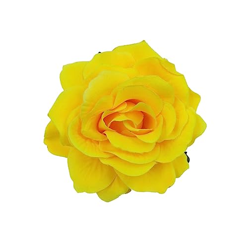DRESSOOS 5stücke Teiliges Rosen-haarspangen Broschen Künstliche Blumen-haaraccessoires Für Damen Für Strand Hochzeit Festlichkeiten Weiß Gelb Rot Rosé von DRESSOOS