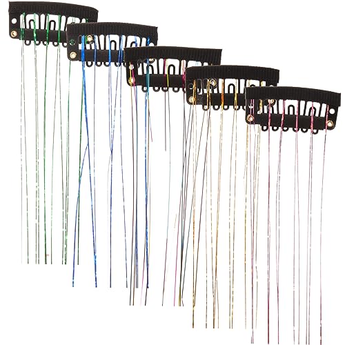 DRESSOOS 5stücke Glitzer Haarsträhnen Teiliges Lametta Haarverlängerungs-kit Bunte Haaraccessoires Für Damen Für Hochzeiten Partys Und Besondere Anlässe Leicht Und Bequem Zu Verwenden von DRESSOOS