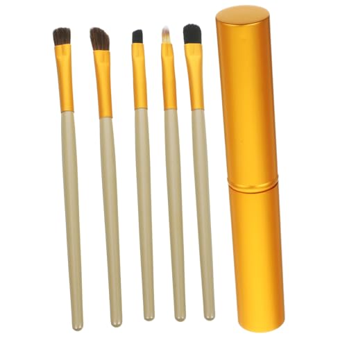 DRESSOOS 5-teiliges Eyeliner-pinsel-set Mit Holzgriff Lidschatten-make-up-set Feine Dichte Borsten Kein Ausfallen Sicher Zum Reinigen Für Ebenen von DRESSOOS