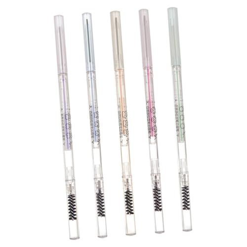 DRESSOOS 5St Augenbrauen färben Augenbrauen-Laminierungs-Kit spoolies eyebrow pen pro augenbrauenstift mit bürste brow brush aschbrauner Augenbrauenstift Augenbrauen-Textmarkerstift Plastik von DRESSOOS