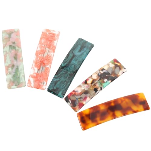 DRESSOOS 5stücke Retro Haarspangen Für Frauen Rechteckige Feder-haarclips Haaraccessoires Für Dickes Haar Für Alltag Und Besondere Anlässe von DRESSOOS