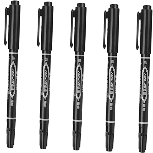 DRESSOOS 5st Augenbrauenstift Lippen-mapping-stift Textmarker Salon-mapping-stift Tragbarer Augenbrauenliner Stift Für Augenbrauen-tattoos Operationsmarker Kosmetischer Liner Black Plastik von DRESSOOS