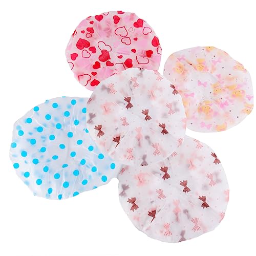 DRESSOOS 5st Salonhut Haarnetzhut Streifenhut Hüte Für Frauen Badekappen Für Haare Salon Hüte Damen Hüte Wiederverwendbare Badekappe Mützen Für Frauen Peeling-kappe Haarstyling-kappe von DRESSOOS