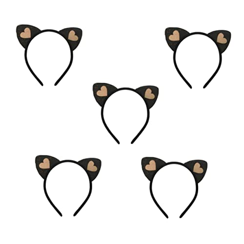 DRESSOOS Einzigartiger Haarreif Mit Katzenohren Für Mädchen 5 Stück Katze Cosplay Kopfbedeckung Foto-requisite Party-anzug von DRESSOOS
