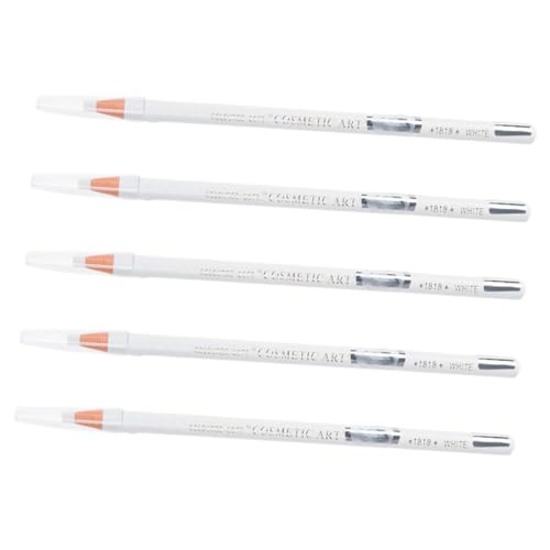 DRESSOOS 5stücke Wasserdichte Augenbrauenstifte Weiß Einfache Anwendung Langanhaltend Für Makeup Für Frauen Und Mädchen von DRESSOOS