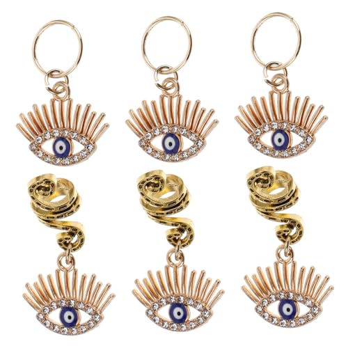 DRESSOOS Modische Creolen Mit Emaille-böse-auge- Haarperlen Zum Anklipsen Schmuck Für Frauen Vielseitiges Haar-accessoire DRESSOOS Modische Creolen Mit Emaille-böse-auge- Haarperlen Zum Anklipsen Schmuck Für Frauen Vielseitiges Haar-accessoire von DRESSOOS