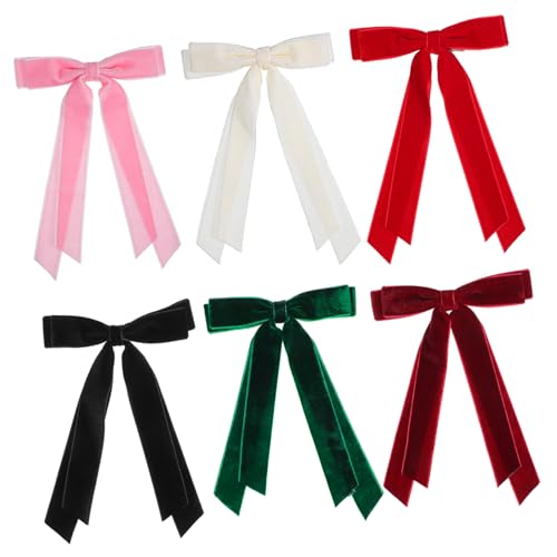 DRESSOOS Haarspangen-set Mit Samtschleife 6-teilig Schleifen Für Damen Und Mädchen Modischer Haar-accessoires Weiches Samtmaterial DRESSOOS Haarspangen-set Mit Samtschleife 6-teilig Schleifen Für Damen Und Mädchen Modischer Haar-accessoires Weiches Samtmaterial von DRESSOOS