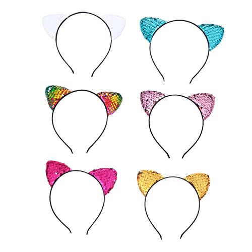 DRESSOOS Die Der Katzenmode: 6er-pack Haarbänder Mit Katzenohren. Entzückende Haarbänder Mit Katzenohren Für Jungen Und Mädchen. Glitzerndes Haarband. Haar-accessoires DRESSOOS Die Der Katzenmode: 6er-pack Haarbänder Mit Katzenohren. Entzückende Haarbänder Mit Katzenohren Für Jungen Und Mädchen. Glitzerndes Haarband. Haar-accessoires von DRESSOOS