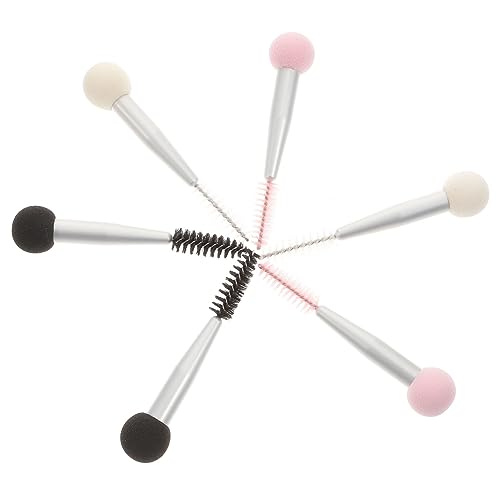DRESSOOS 6stücke Doppelkopf Make-up Schwämme Bürsten Für Augenbrauen Und Wimpern Effektive Applikatoren Für Mascara Und Make-up von DRESSOOS