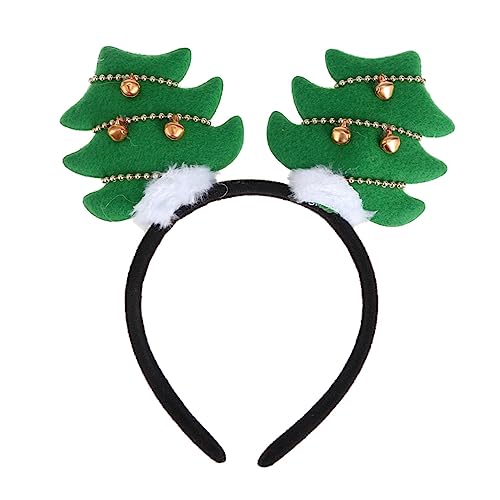 DRESSOOS 6 Stück Saiten glocke haarband Weihnachtshaarband Weihnachtsfeier Stirnband kinder haarschmuck weihnachtsschmuck kinder Haargummi Weihnachtsbaum Weihnachtskopfbedeckung Haarreifen von DRESSOOS