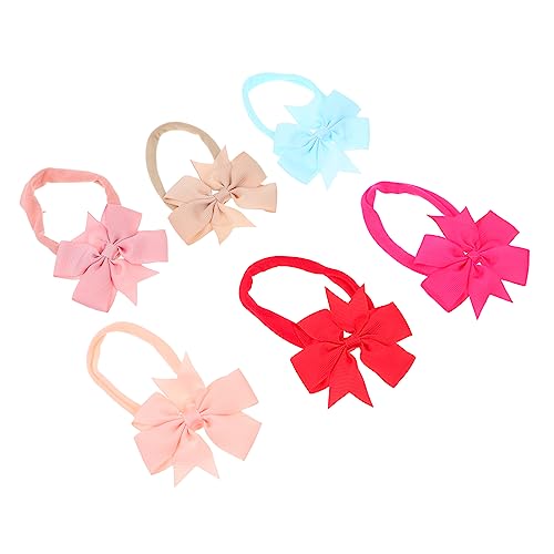 DRESSOOS Kinder-haarband 6-teiliges Bowknot-stirnband-set Kleinkind-haarband Baby-haar-accessoires Für Mädchen Haarbänder Baby Keine Schäden von DRESSOOS